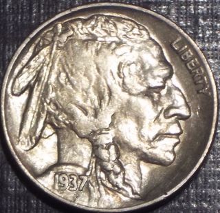 Rare 1937 - S Buffalo Nickel Full Date + Full Horn Quality Coin 15 photo