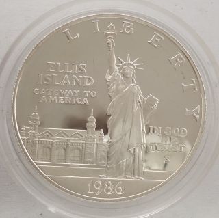 Statue Of Liberty Silver Dollar ($1) And Half Proof Gems 1986 photo