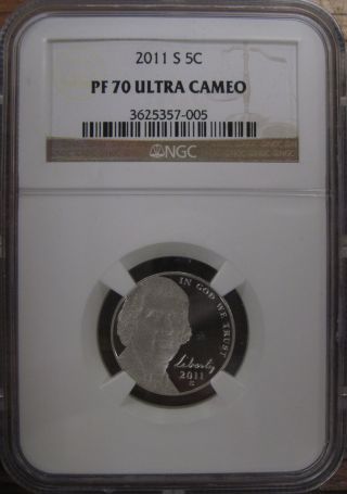 2011 - S U.  S.  Jefferson Nickel Ngc Graded Pf70 Ultra Cameo Proof Cameo photo