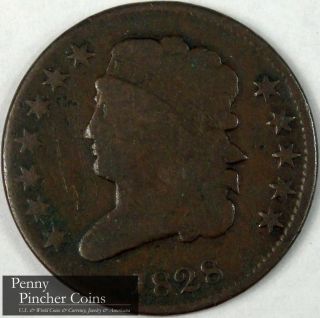 1828 12 Stars Classic Head Half - Cent Great Looking Collector Coin photo