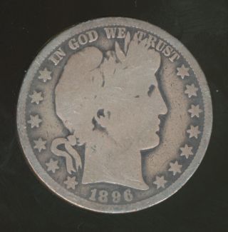 1896 O Barber Silver Half Dollar Circulated photo