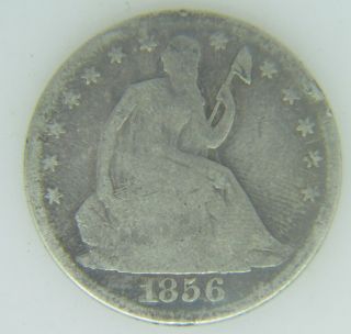 1856 - O Seated Liberty Half Dollar Great Details Clear Date Slhd5601 photo