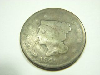 1842 Braided Hair Large Cent - Coin - No Problems photo
