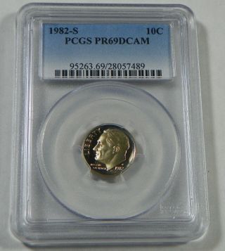1982 - S Proof Roosevelt Dime Coin Pcgs Pr69dcam photo
