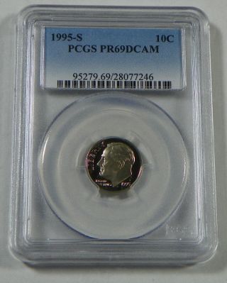 1995 - S Proof Roosevelt Dime Coin Pcgs Pr69dcam photo