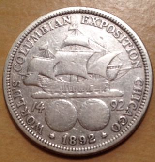 Fabled 1892 Columbian Expo Silver Half Dollar Details photo