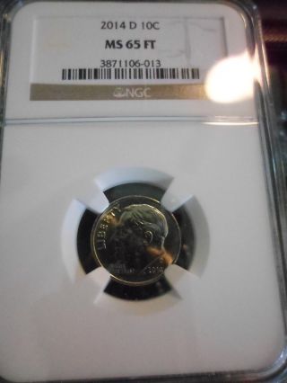 2014 D Roosevelt Dime Ngc Ms 65 Ft Full Torch Top Pop For This Year So Far photo