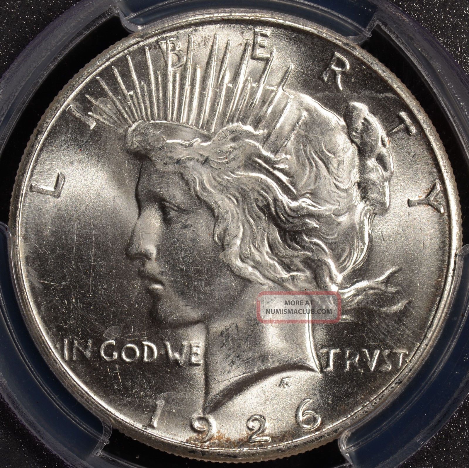 1926 - S Peace Silver Dollar Ms - 64 Pcgs