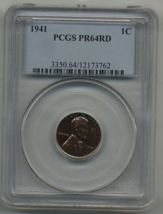 1941 Lincoln Cent Pr64rd Pcgs photo