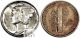 1943 (p) About Uncirculated Au Mercury Silver Dime 10c Us Coin B91 Dimes photo 1