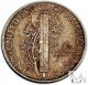 1943 (p) About Uncirculated Au Mercury Silver Dime 10c Us Coin B91 Dimes photo 2