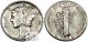 1945 D About Uncirculated Au Mercury Silver Dime 10c Us Coin B95 Dimes photo 1