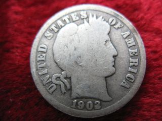 1902 - P Barber Silver Dime,  Historic Coin Fast U.  S. photo