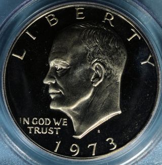 1973 - S Eisenhower Dollar,  