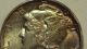 Coinhunters - 1936 Mercury Silver Dime - State,  Full Split Bands,  Toned Dimes photo 2