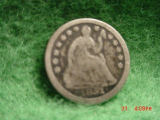 1851 - O Liberty Seated Half Dime,  Good Silver photo