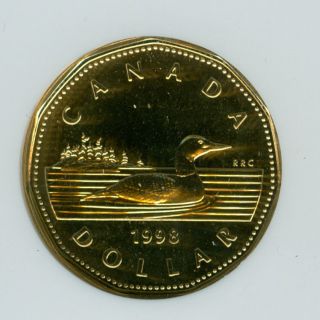 1998 W Canada $1 Loon Dollar Ngc Ms67 photo