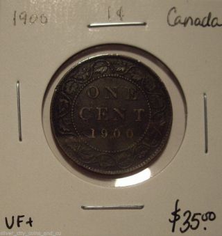 Canada Victoria 1900 Large Cent - Vf+ photo