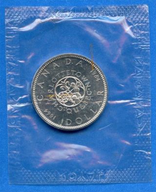 1964 Canada Pl Silver Dollar (rcm) (23.  33 Grams.  800 Silver) (no Tax) photo