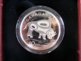 2011 Canada $10 Fine Silver Coin - Wood Bison,  Orca,  Falcon,  Boreal Forest 4 Co photo