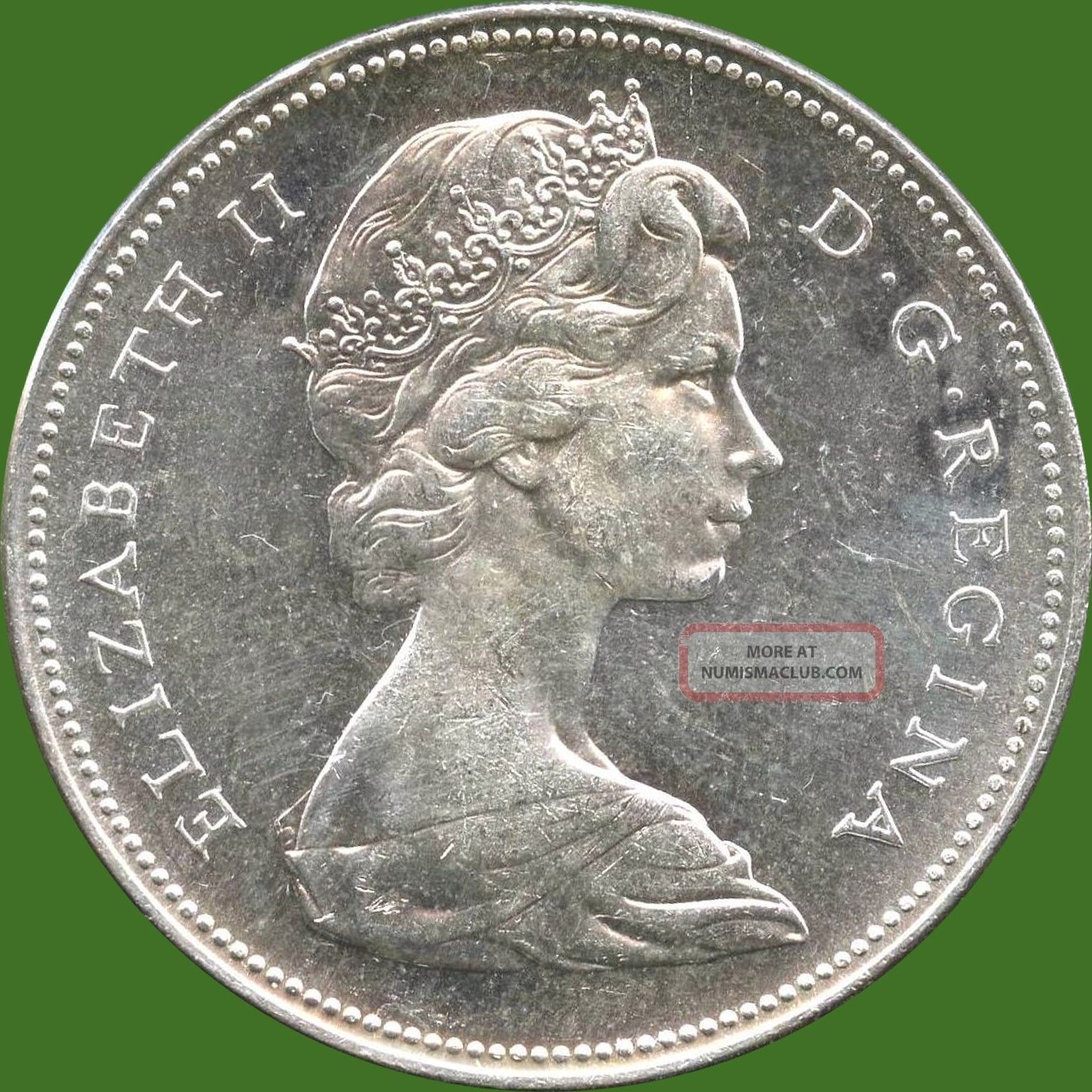 1966 Canada Silver Dollar Coin (23. 33 Grams. 800 Silver) (no Tax)