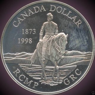 1998 Canada Proof Silver Collector Dollar (25.  175 Grams.  925 Silver) No Tax photo