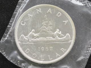 1962 Canada Dollar Elizabeth Ii 80% Silver Proof - Like Coin D0613 photo