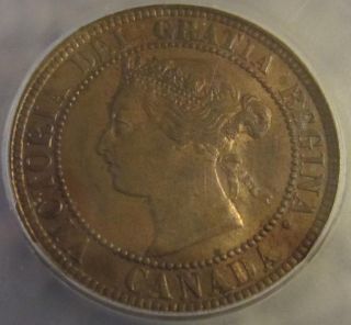 1876 H Canada Large Cent.  Icg Ms - 65 photo