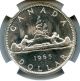 1965 Ngc Pl66 Cameo Canada $1 Silver Dollar Small Beads Pointed 5 Type 1 Coins: Canada photo 2