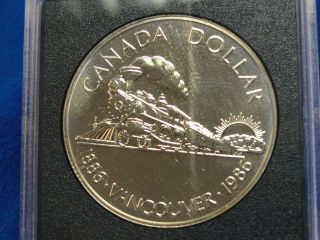 1986 Canada Silver Proof Dollar 1886 Vancouver 1986 photo