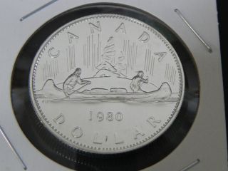 1980 Specimen Canadian Canada Voyageur Nickel One $1 Dollar photo