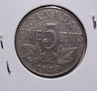 1923 5c Canada 5 Cents,  King George V Nickel,  Canadian,  3231 photo