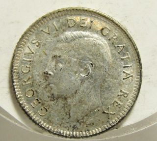 1951 10c Canada 10 Cents,  Silver,  Canadian,  Dime 4343 photo