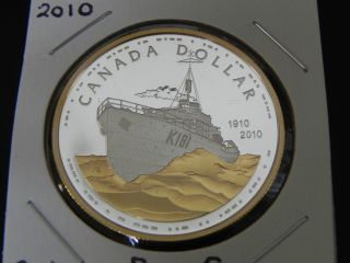 2010 Silver Proof Canada 100th Anniversary Royal Canadian Navy $1 Dollar photo