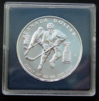 1993 $1 Stanley Cup Canada Silver Dollar Bu Packaging photo