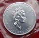 Silver Coin 1 Troy Oz 1991 Canada Maple Leaf.  9999 Pure Royal Bu Coins: Canada photo 2