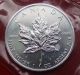 Silver Coin 1 Troy Oz 1991 Canada Maple Leaf.  9999 Pure Royal Bu Coins: Canada photo 3