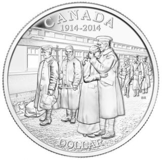 2014 - Brilliant Silver Dollar - 100th Anniv - Declaration Of The First World War photo