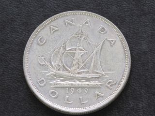 1949 Canada Silver Dollar Georgivs Vi Canadian A6124 photo