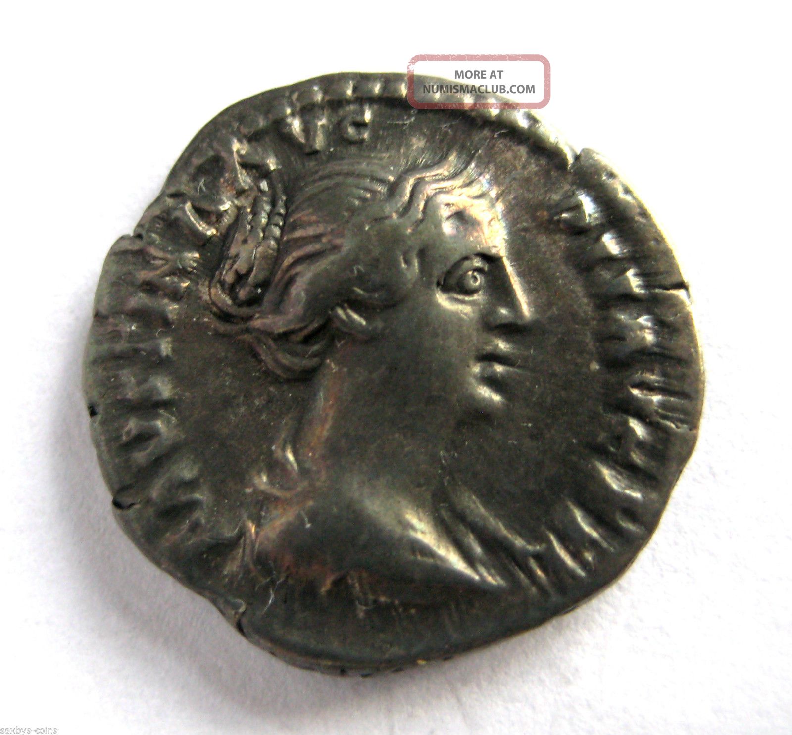 C.  140 A.  D British Found Faustina I Roman Period Imperial Silver Denarius Coin.  Vf Coins: Ancient photo