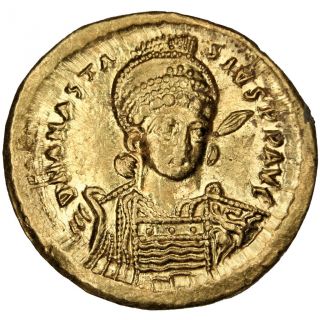 Bysantine Empire,  Anastase,  Solidus photo