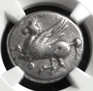 Acarnania,  Thyrrheium: 344 - 250 Bc.  Ar Stater,  Pegasus / Athena,  Ngc Ch F photo