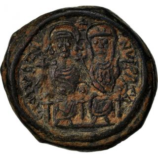 Bysantine Empire,  Justin Ii,  Follis photo