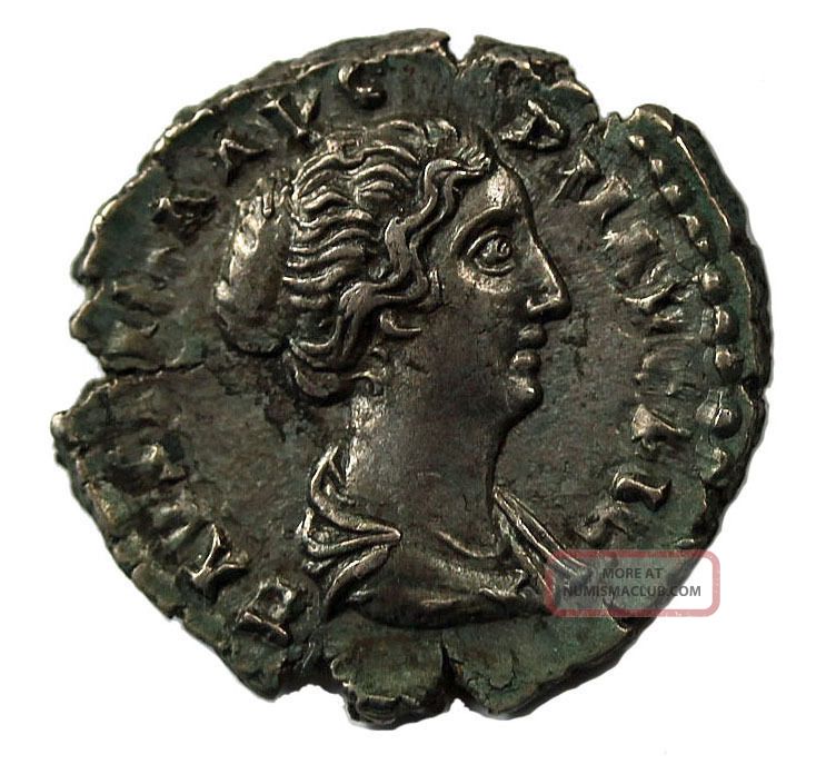 Faustina Ii Junior 138 - 161 Ad Ar Denarius Ric.  502 Xf Roman Empire Silver Coin Coins: Ancient photo