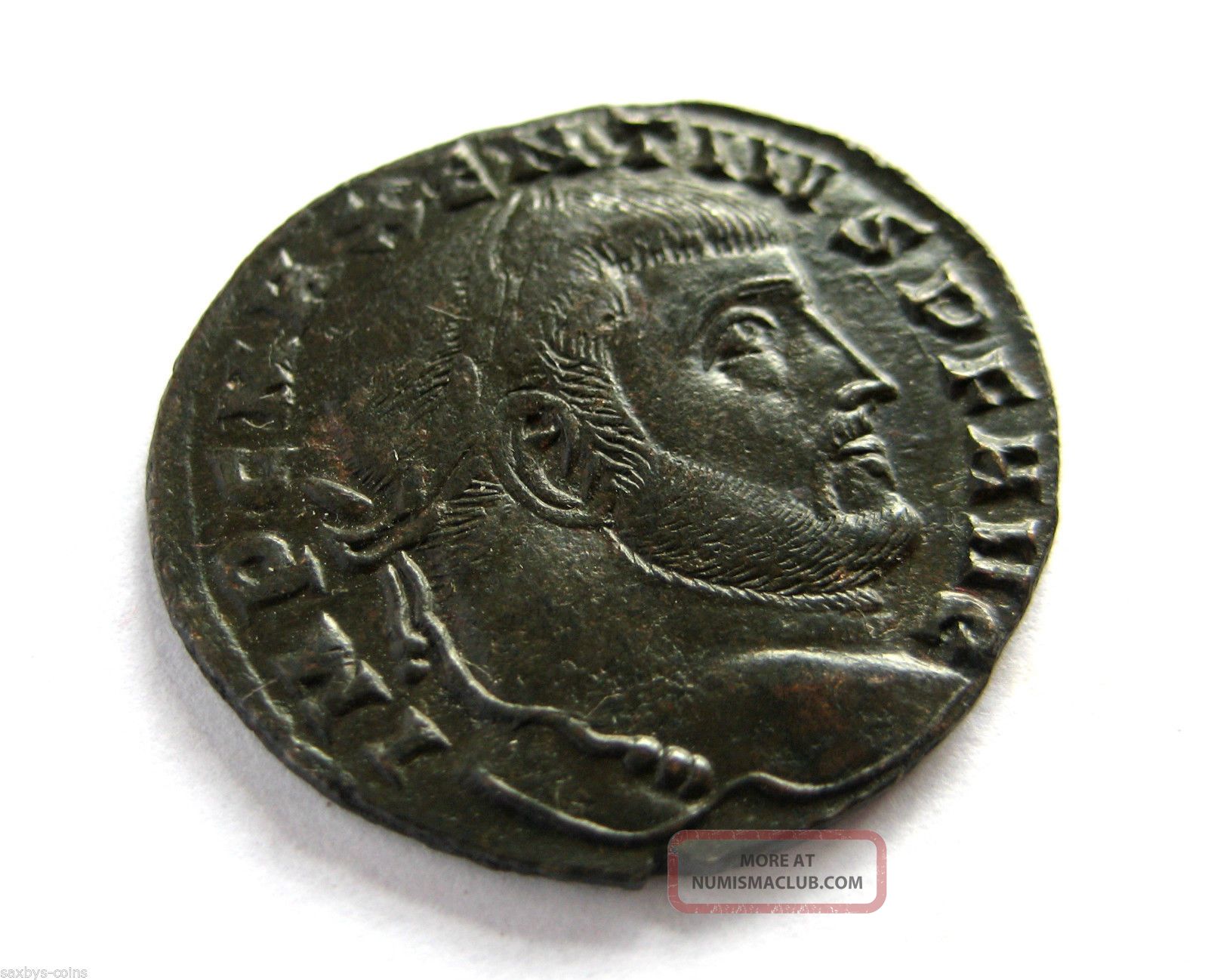 306 A.  D British Found Maxentius Roman Ae Bronze Follis Coin.  Aquilae Coins: Ancient photo