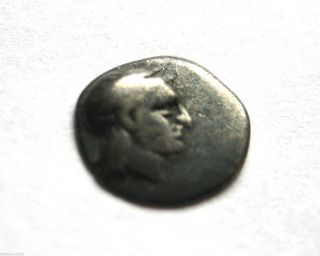 Rare C.  400 B.  C Archaic Ancient Greece Gela Ar Silver Obol Coin.  Vf photo