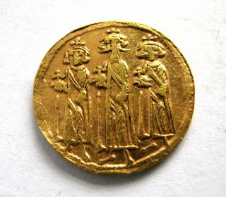 Circa.  550 - 650 A.  D Byzantine Empire Unresearched Au Gold Solidus Coin photo