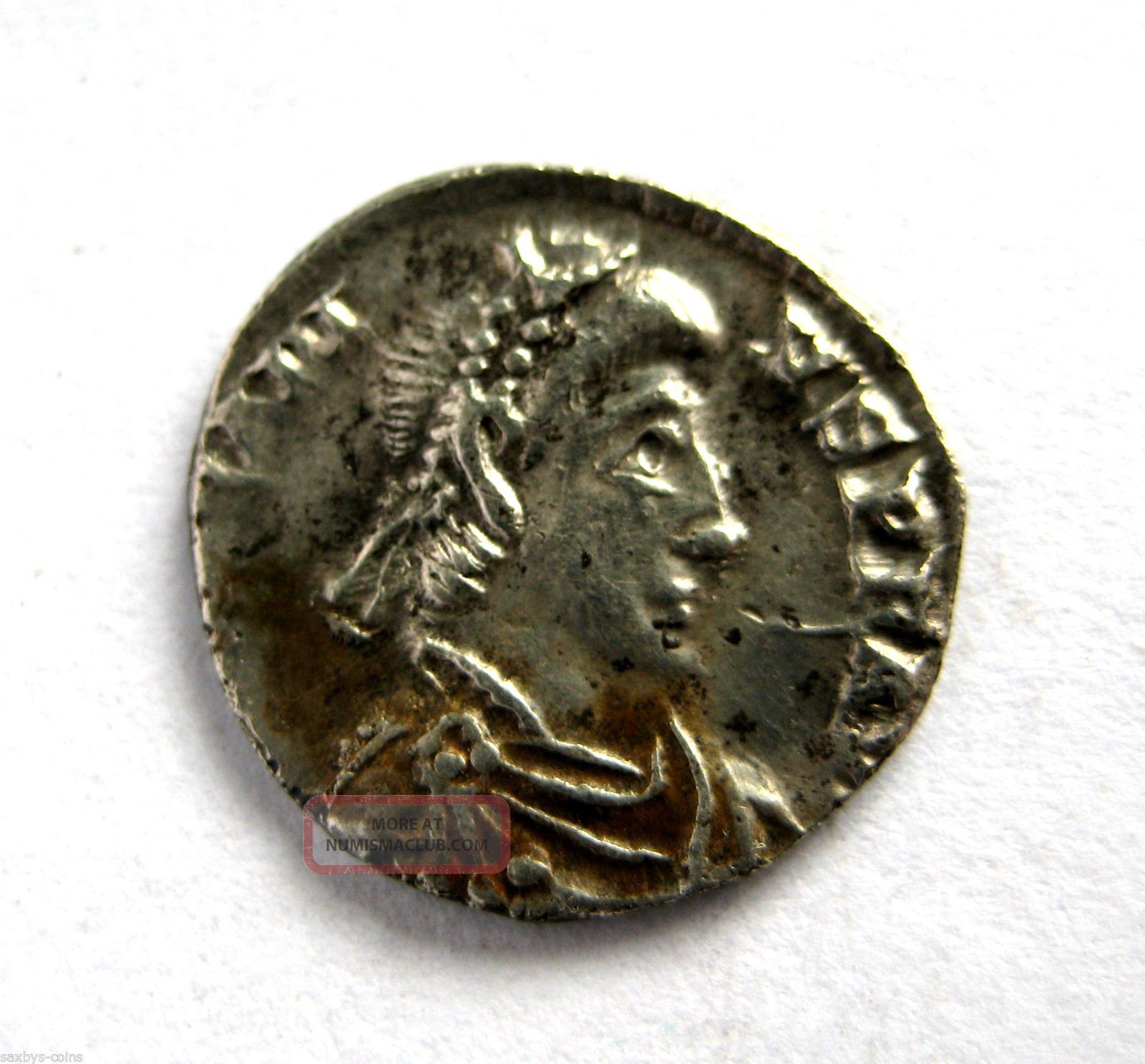 C.  395 A.  D British Found Emperor Arcadius Roman Silver Siliqua Coin.  Lugdunum.  Vf Coins: Ancient photo