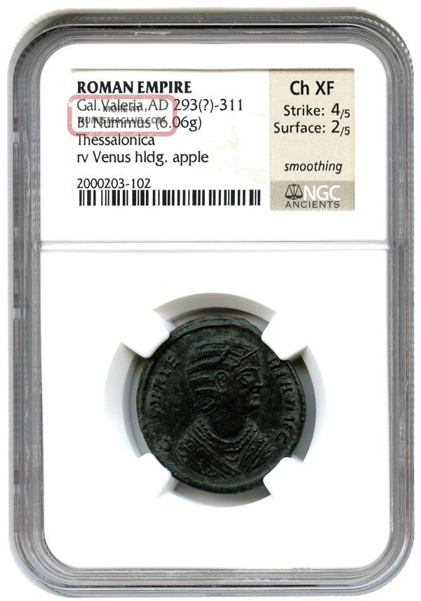 Ad 293 - 311 Gal.  Valeria Bi Nummus Ngc Ch Xf (ancient Roman) Coins: Ancient photo