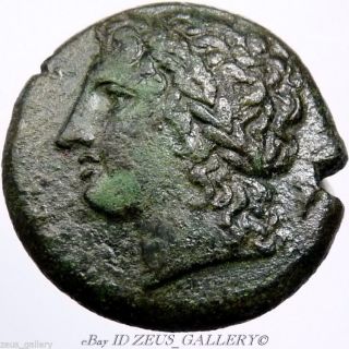 Syracuse Hiketas Zeus/eagle 280bc Calciatti 157 Ancient Greek Coin 22mm photo